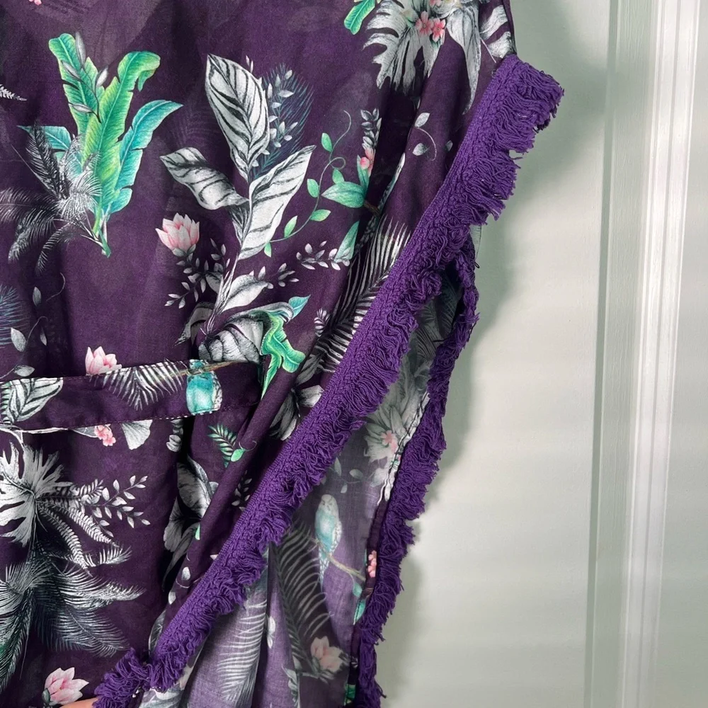 Agua Bendita Girls Iris Tunic Wisteria Swim Cover Up